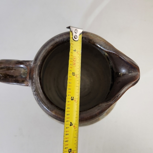 Artisan Studio Handmade Stoneware Pottery Brutalist Signed Pitcher - Picture 9 of 9